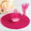 25 Pack 9" Fuchsia Sheer Nylon Tulle Circles Favor Wrap, DIY Craft Fabric - Linen Luxes