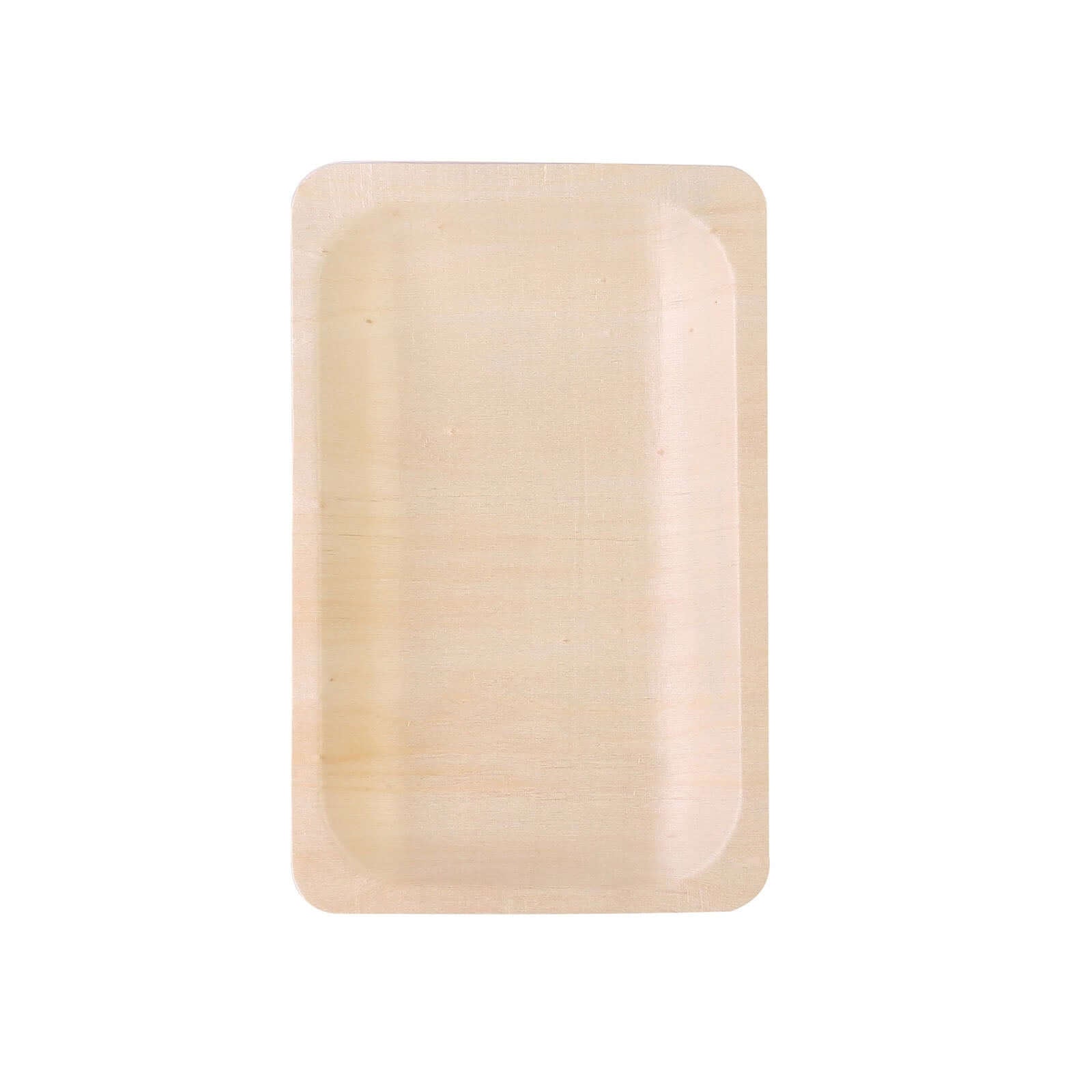 25 - Pack Birchwood 5"x8" Rectangle Dessert Serving Plates - Natural Eco Friendly Wooden Disposable Plates for Farmhouse - Style Events, Parties & Gatherings - Linen Luxes