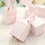 25 Pack Blush Floral Top Satin Ribbon Party Favor Candy Gift Boxes - Linen Luxes