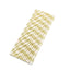 25 - Pack Paper Straws White/Gold Striped - Stylish Disposable Straws for Drinks 8" - Linen Luxes