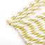 25 - Pack Paper Straws White/Gold Striped - Stylish Disposable Straws for Drinks 8" - Linen Luxes