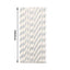 25 - Pack Paper Straws White/Silver Striped - Stylish Disposable Straws for Drinks 8" - Linen Luxes