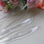 25 - Pack Plastic Knives Clear Heavy Duty with Fluted Handles - Durable Disposable Utensils 7" - Linen Luxes