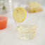 25 - Pack Plastic Party Cups Clear Crystal - Stylish Short Disposable Glasses 9oz - Linen Luxes