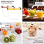 25 - Pack Plastic Party Cups Clear Crystal with Gold Rim - Stylish Short Disposable Glasses 9oz - Linen Luxes