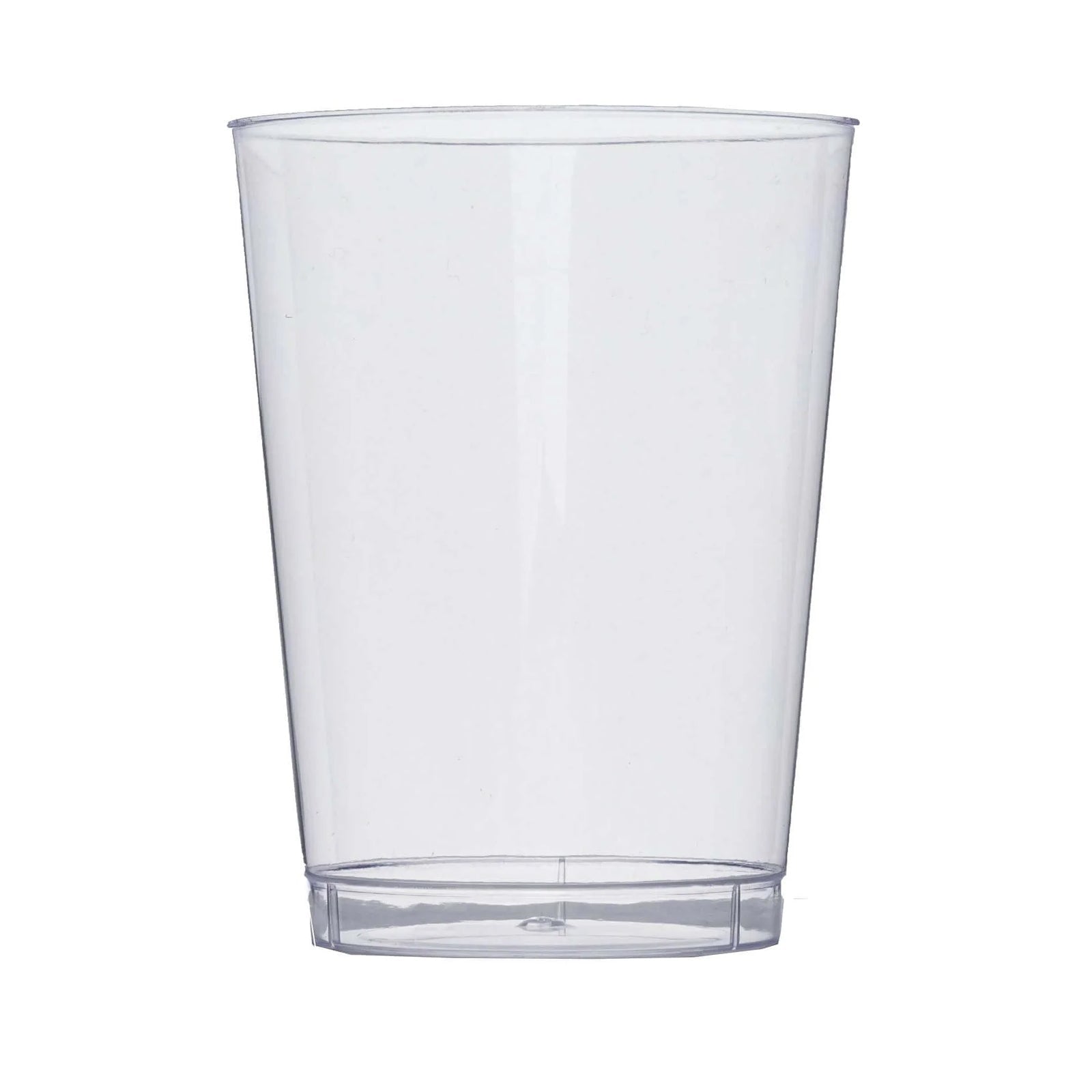 25 - Pack Plastic Tumbler Cups Clear - Stylish Disposable Party Glasses 10oz - Linen Luxes