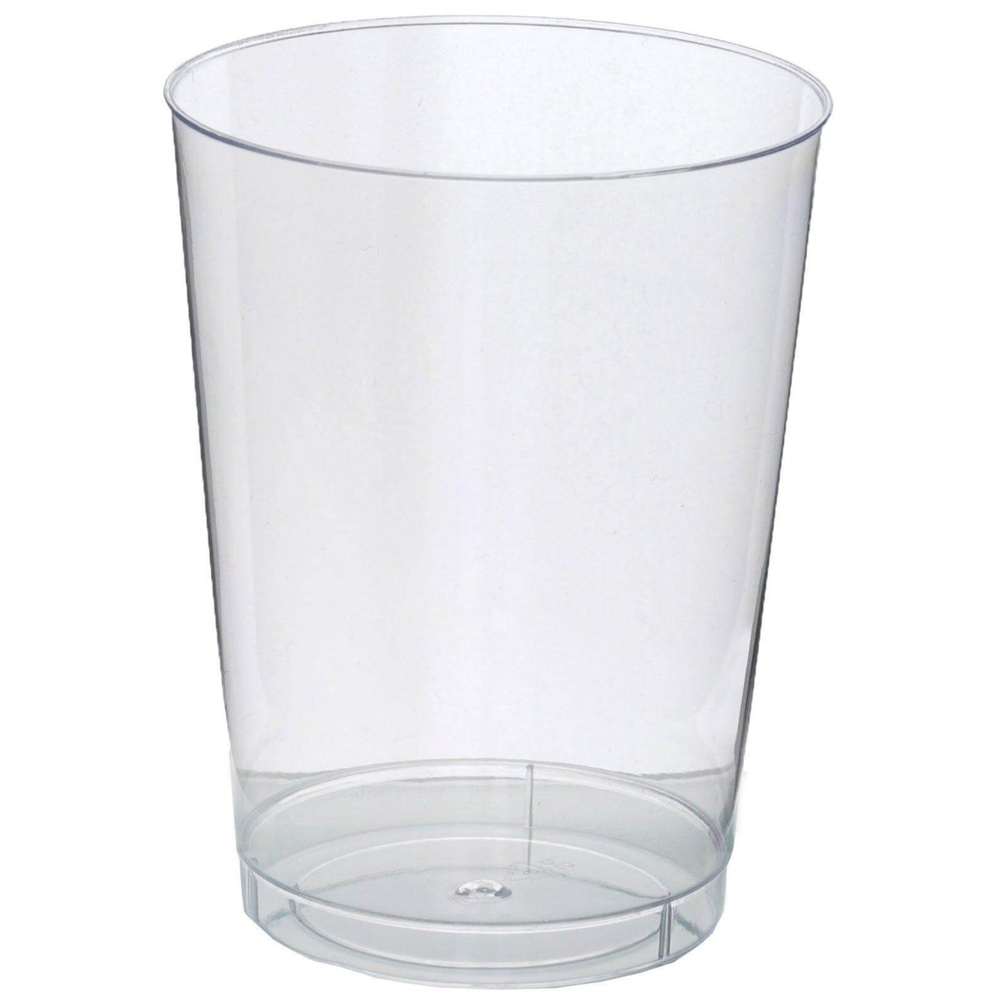 25 - Pack Plastic Tumbler Cups Clear - Stylish Disposable Party Glasses 10oz - Linen Luxes