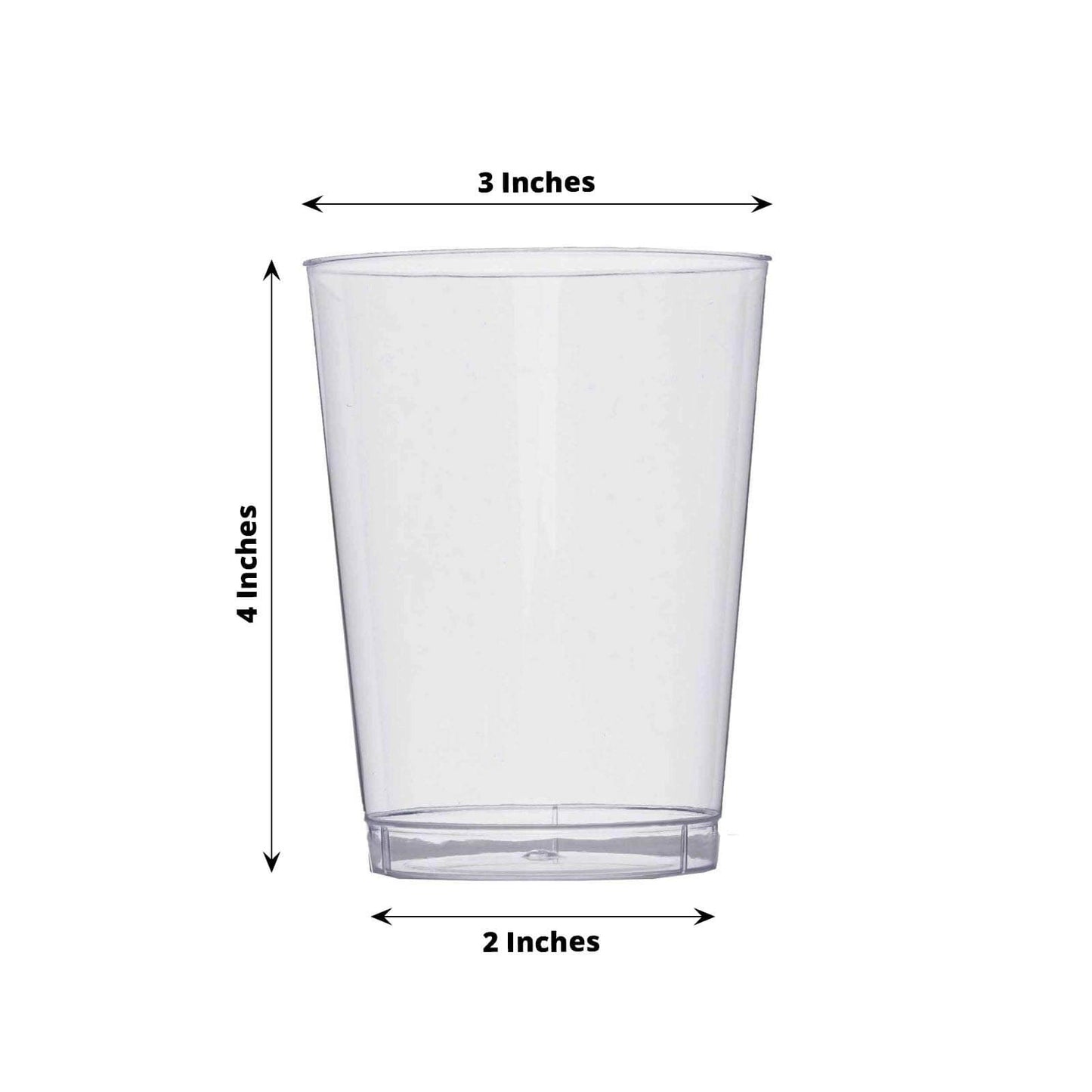 25 - Pack Plastic Tumbler Cups Clear - Stylish Disposable Party Glasses 10oz - Linen Luxes