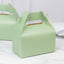 25 Pack Candy Gift Tote Gable Boxes, Matte Sage Green Party Favor Treat Boxes - 6"x3.5"x7"