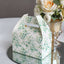 25 Pack White Green Candy Gift Tote Gable Boxes with Eucalyptus Leaves Print, Party Favor Treat Boxes - 6"x3.5"x7"