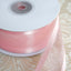 25 Yards 1.5" Blush Sheer Organza Ribbon With Satin Edges - Linen Luxes