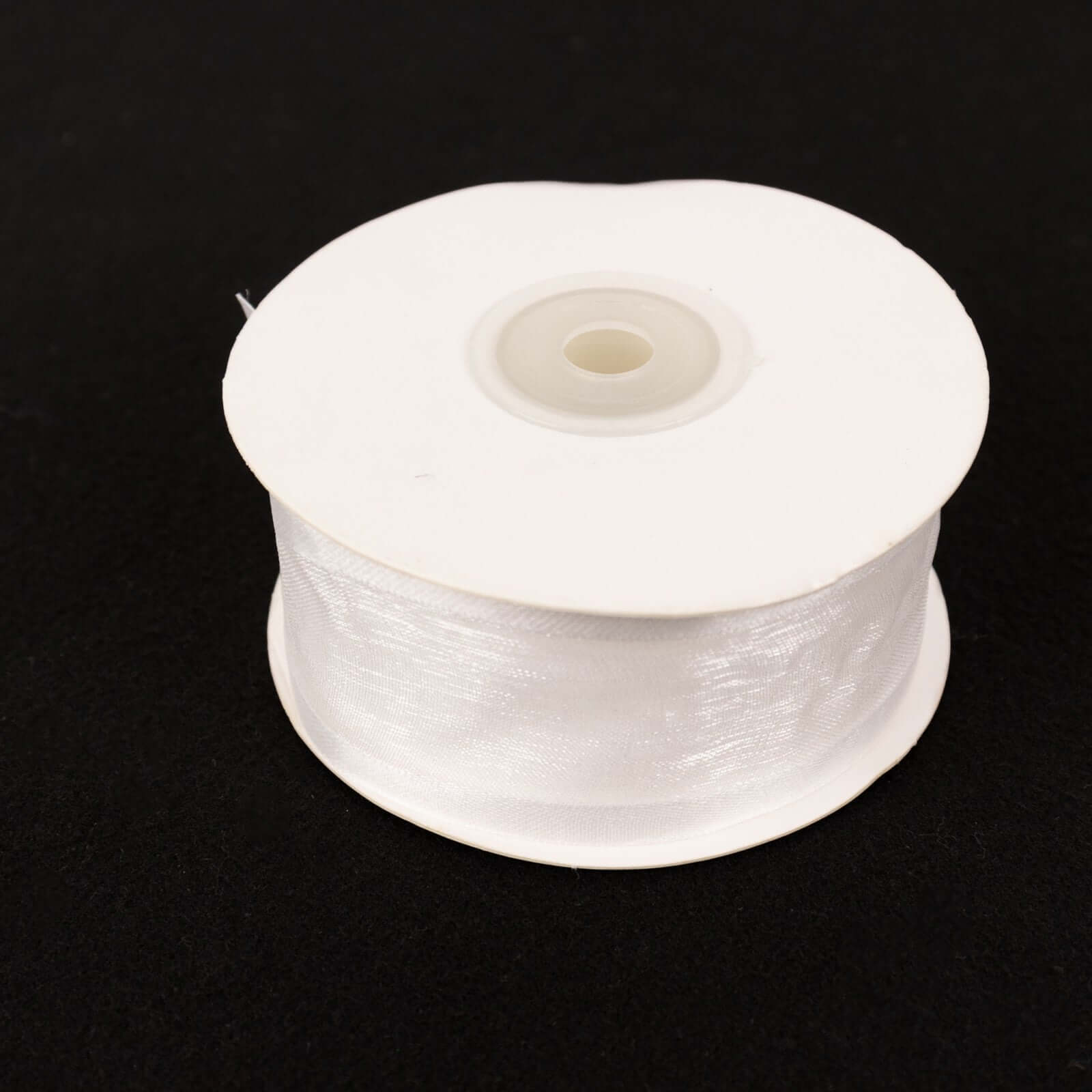 25 Yards 1.5" White Organza Ribbon With Satin Edges - Linen Luxes