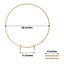28" Gold Metal Round Hoop Wedding Centerpiece, Self Standing Table Floral Wreath Frame