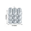 2-Pack Decorative Paraffin Wax Candles Bubble Cube Design Metallic Silver - Unscented Long Burning Pillar Candle Set 2"