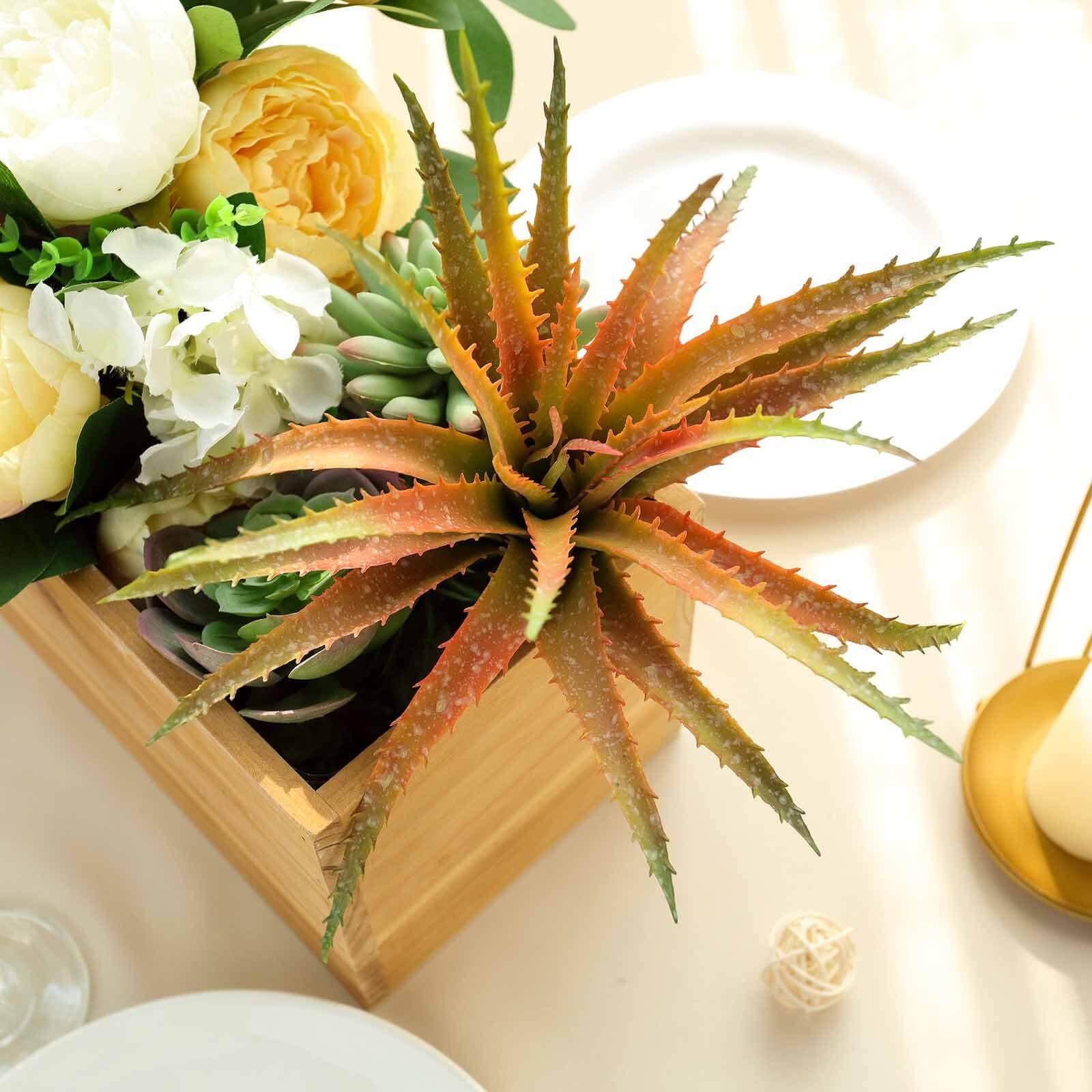 3 Pack 12" Artificial PVC Aloe Cameronii Decorative Succulent Plants - Linen Luxes