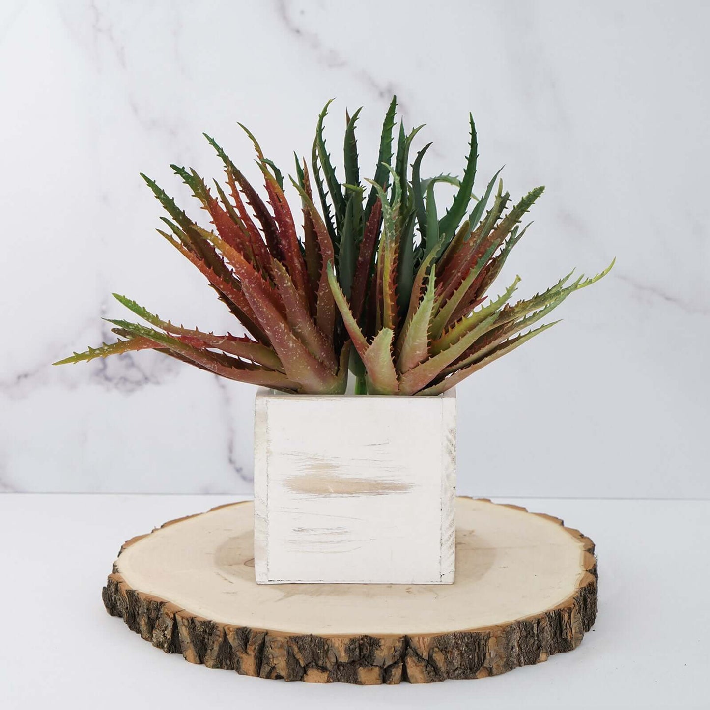 3 Pack 12" Artificial PVC Aloe Cameronii Decorative Succulent Plants - Linen Luxes