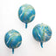 3 Pack 13" 4D Blue Gold Marble Sphere Foil Helium or Air Balloons - Linen Luxes