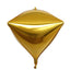 3 Pack 16" Shiny Gold 4D Diamond Self - Sealing Reusable Foil Balloon - Linen Luxes