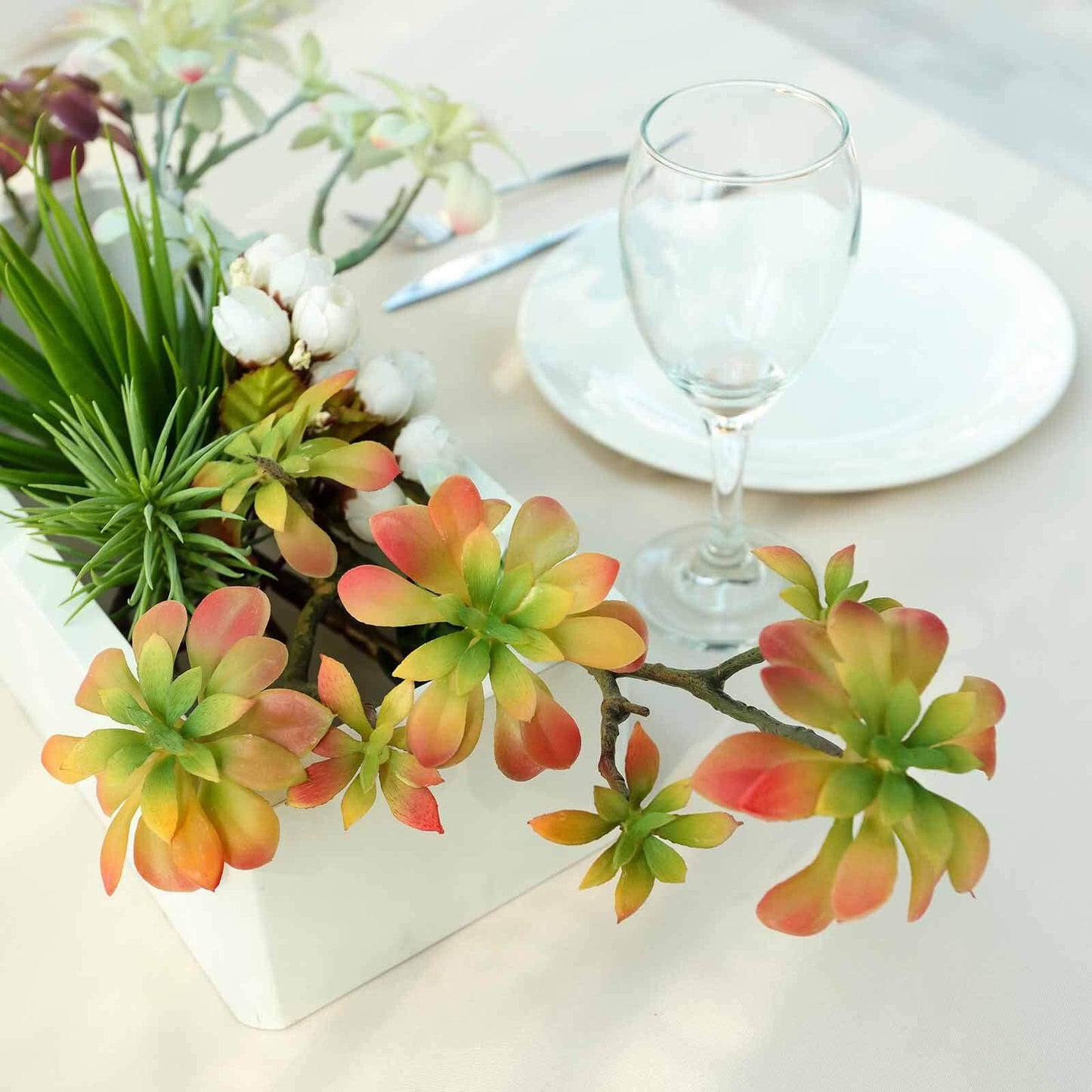 3 Pack 18" Assorted Artificial Aeonium Spray Succulent Air Plants - Linen Luxes