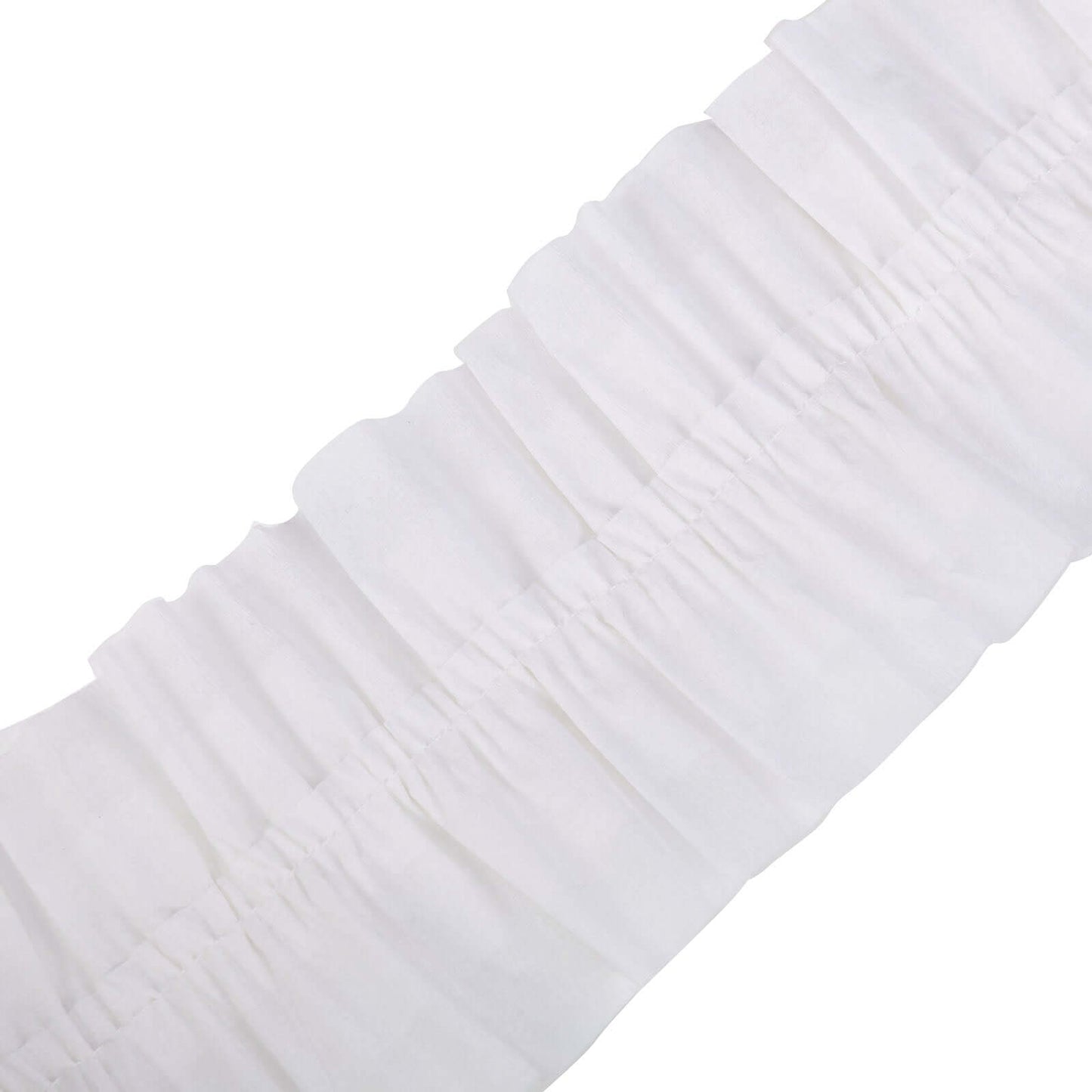 3 Pack 28ft White Ruffled Paper Streamer Rolls, Crepe Tissue Party Decorations - Linen Luxes