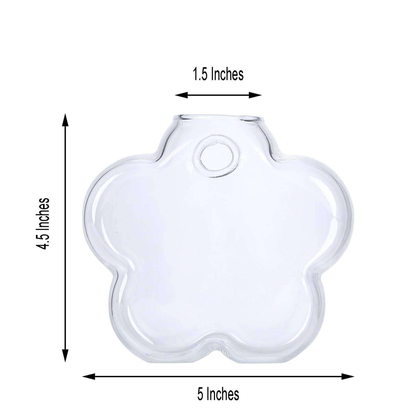 3 - Pack Glass Wall Vase Hanging Flower Shaped Design Indoor Planters - Modern Wall Mounted Terrariums for Living Spaces - Linen Luxes