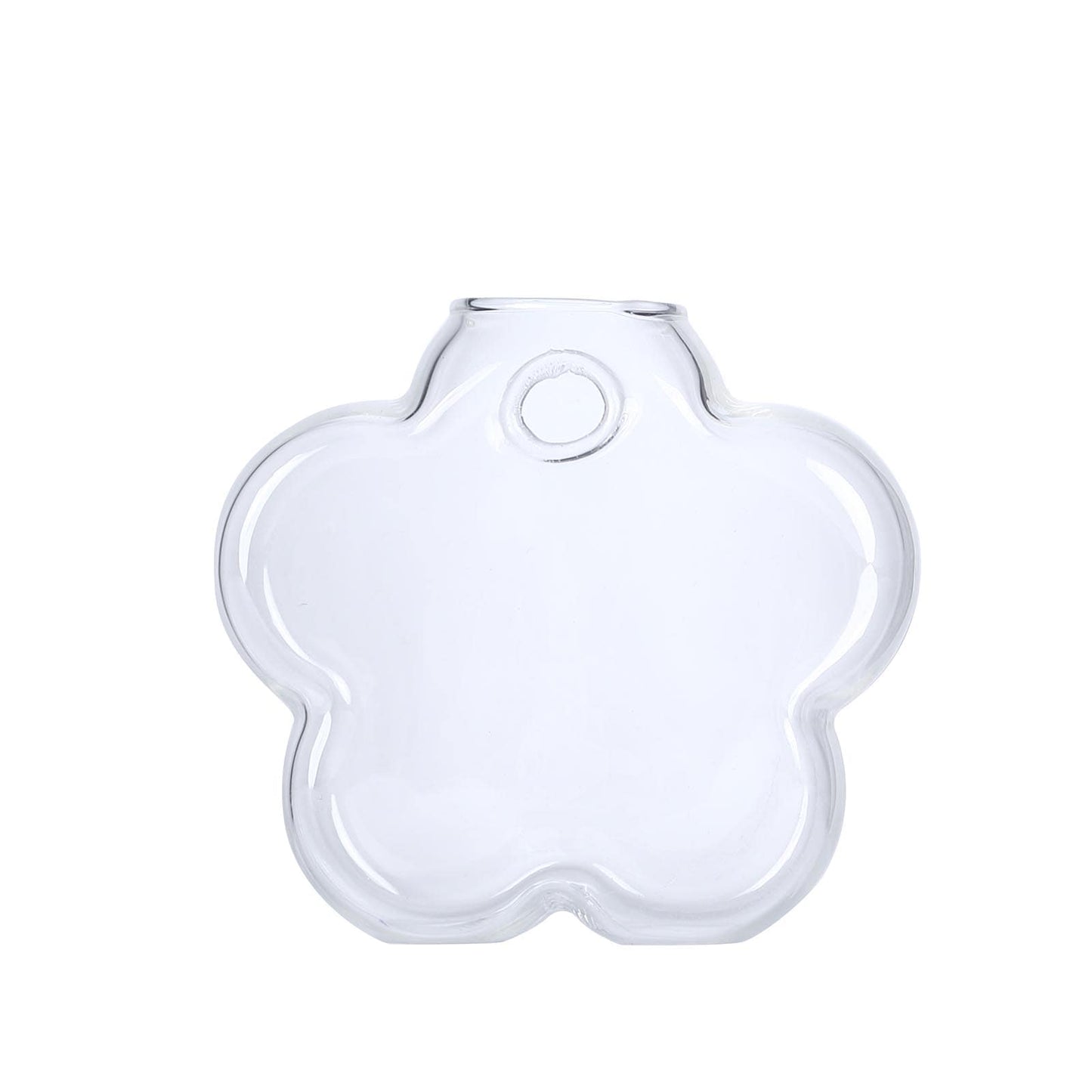 3 - Pack Glass Wall Vase Hanging Flower Shaped Design Indoor Planters - Modern Wall Mounted Terrariums for Living Spaces - Linen Luxes