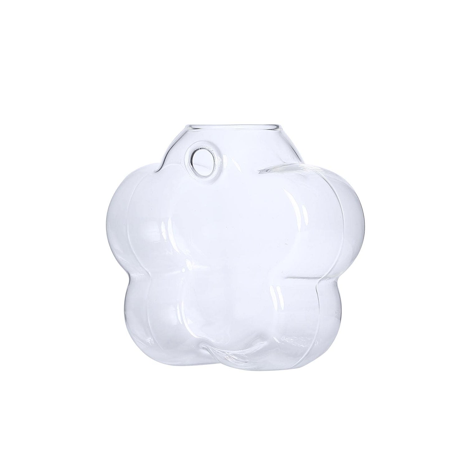 3 - Pack Glass Wall Vase Hanging Flower Shaped Design Indoor Planters - Modern Wall Mounted Terrariums for Living Spaces - Linen Luxes