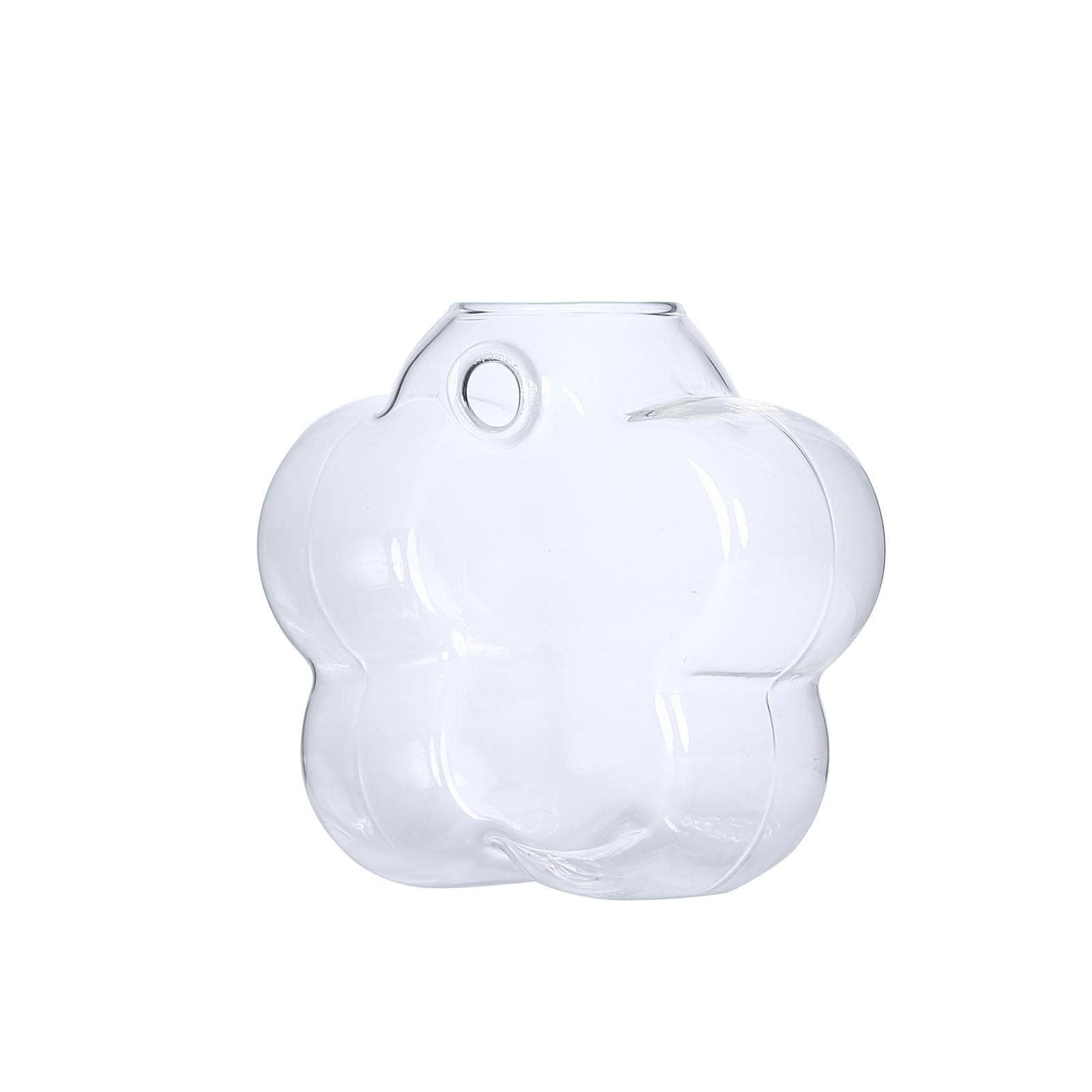 3 - Pack Glass Wall Vase Hanging Flower Shaped Design Indoor Planters - Modern Wall Mounted Terrariums for Living Spaces - Linen Luxes