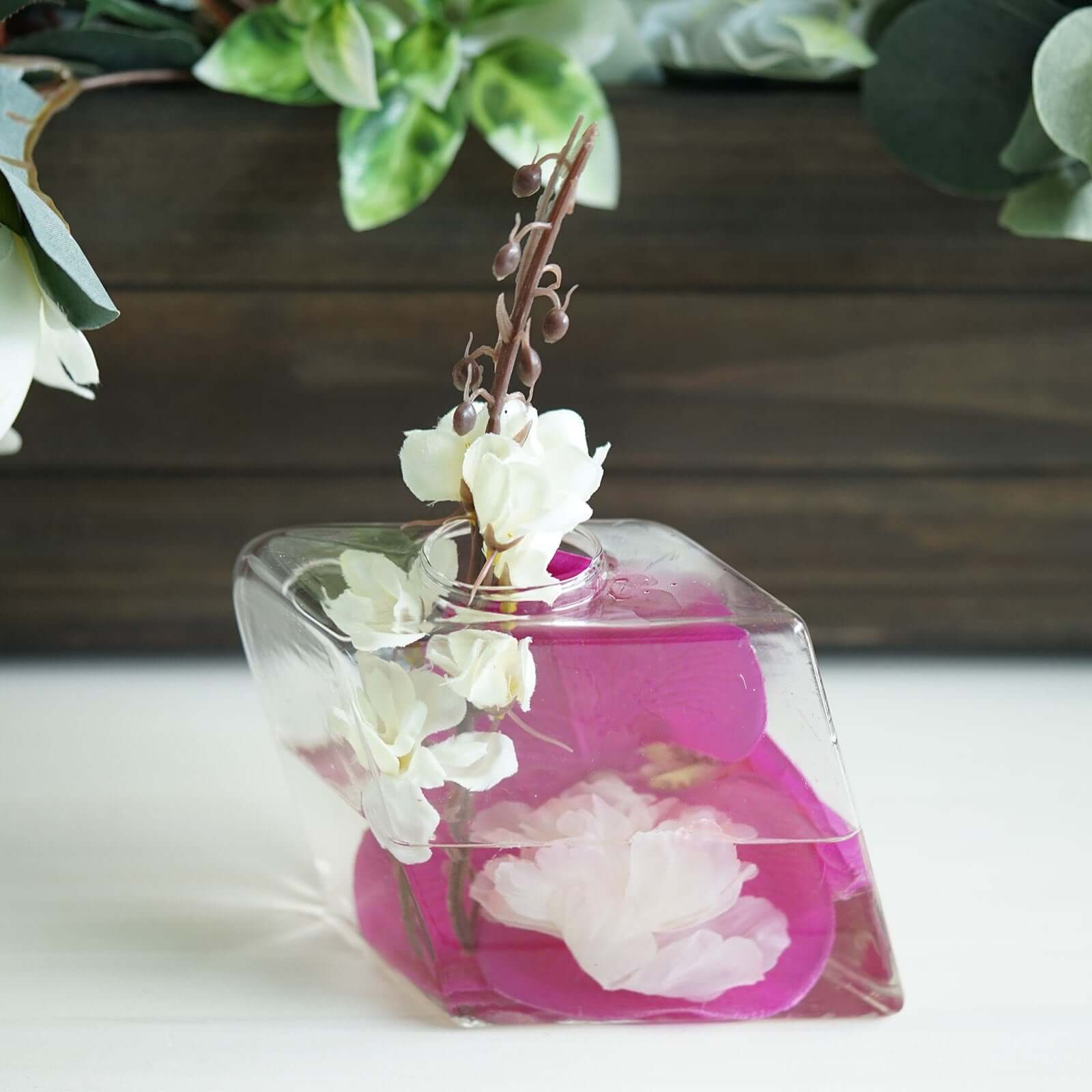 3 - Pack Glass Wall Vase Hanging Rhombus Design Indoor Planters - Modern Wall Mounted Terrariums for Living Spaces - Linen Luxes