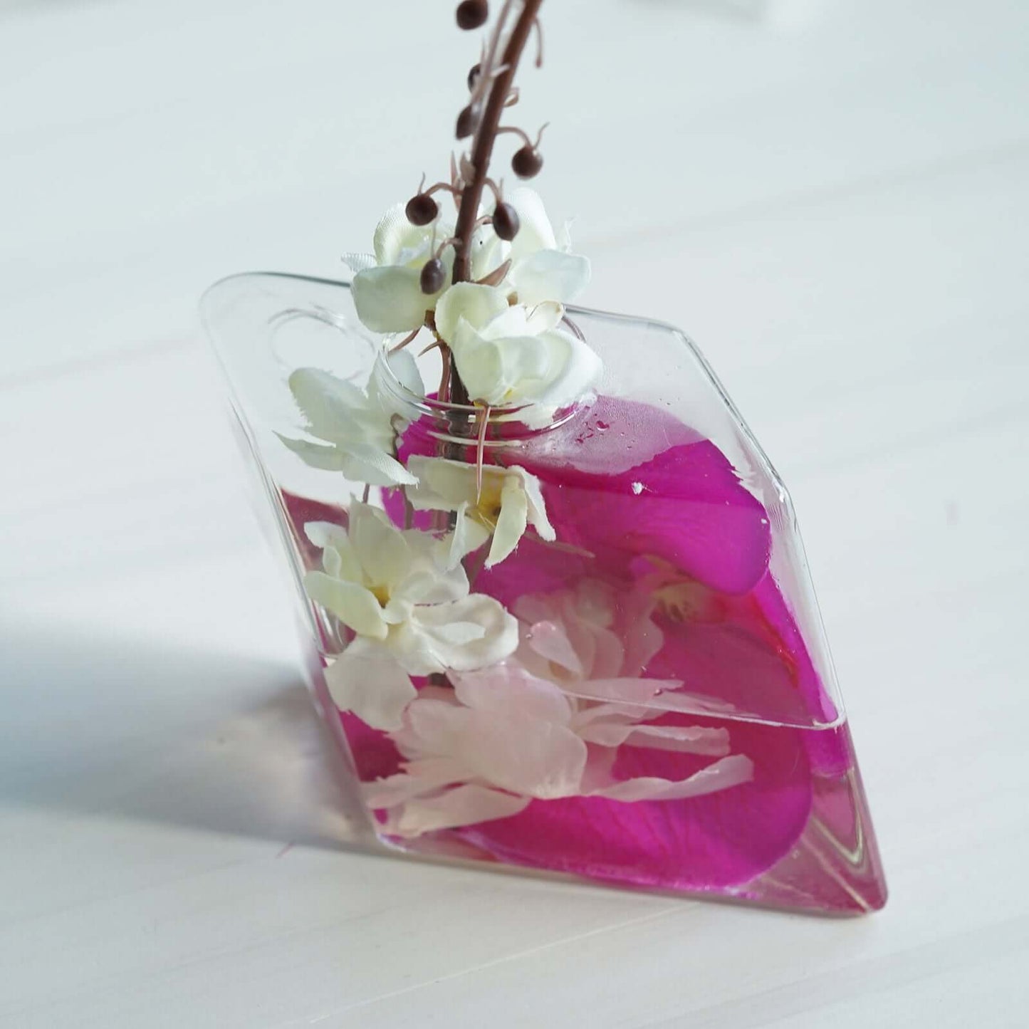 3 - Pack Glass Wall Vase Hanging Rhombus Design Indoor Planters - Modern Wall Mounted Terrariums for Living Spaces - Linen Luxes