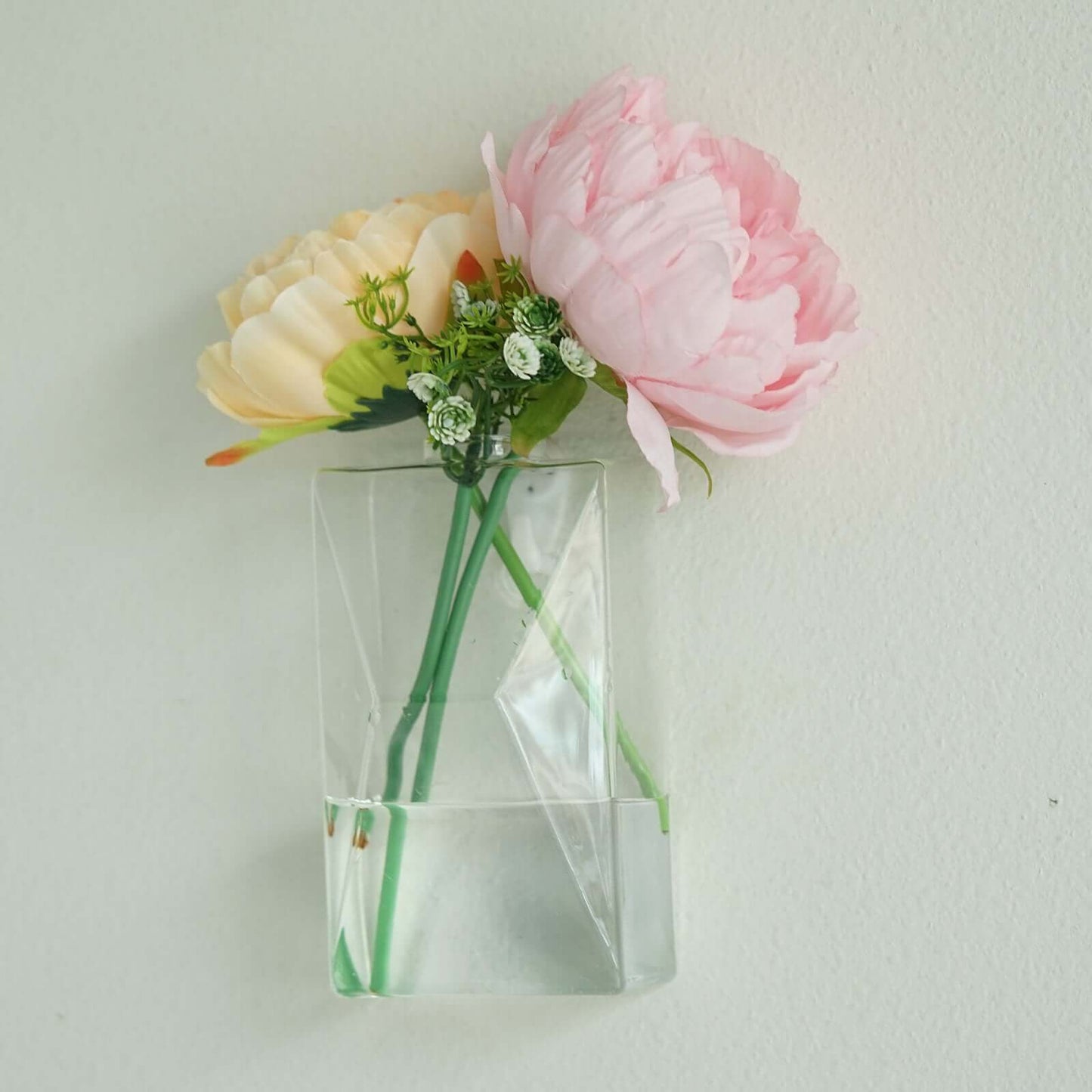 3 - Pack Glass Wall Vase Hanging Trapezoid Design Indoor Planters - Modern Wall Mounted Terrariums for Living Spaces - Linen Luxes