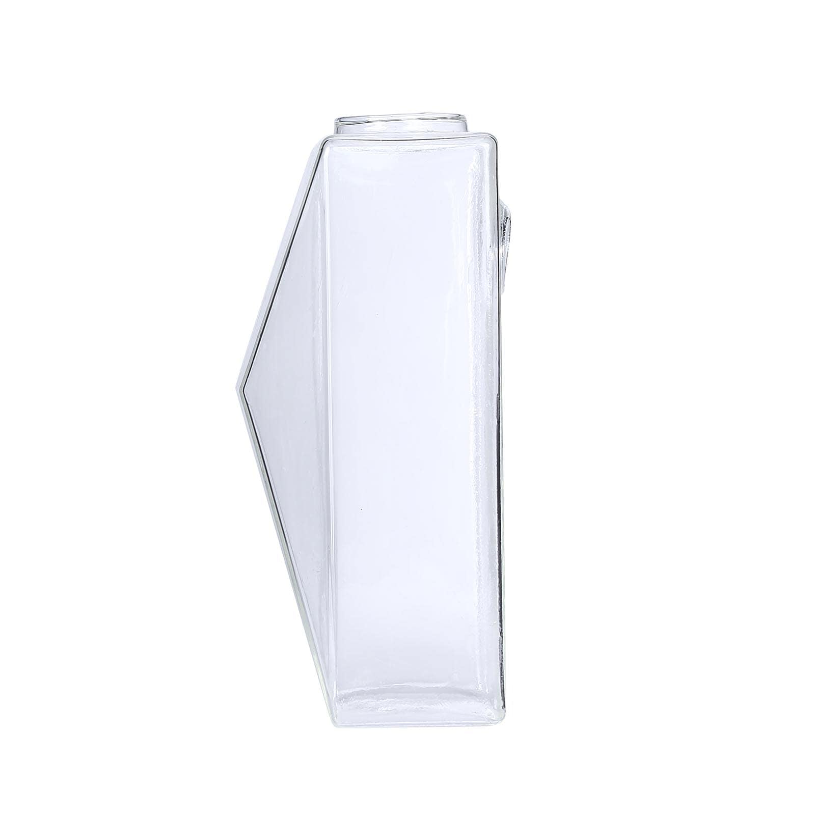 3 - Pack Glass Wall Vase Hanging Trapezoid Design Indoor Planters - Modern Wall Mounted Terrariums for Living Spaces - Linen Luxes