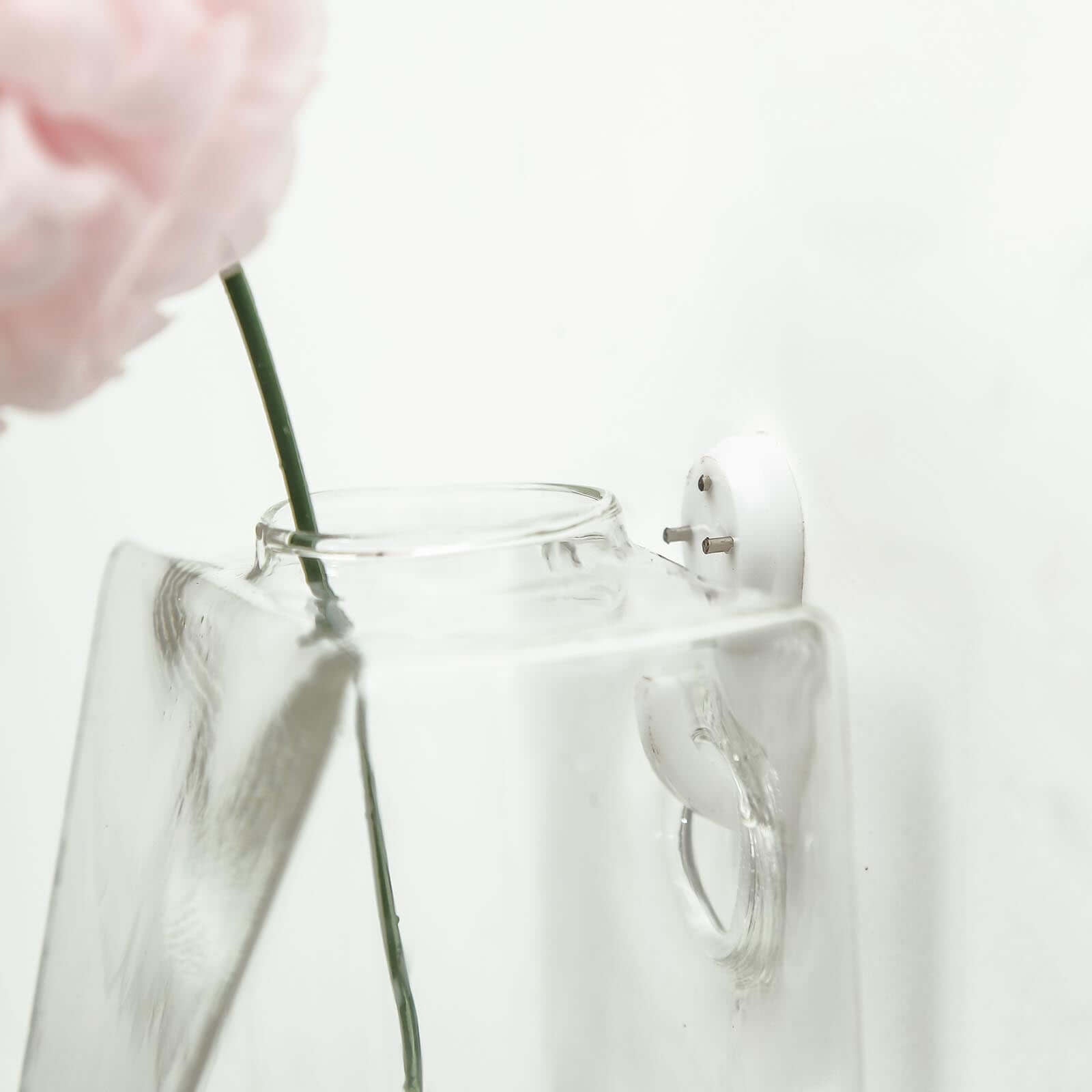 3 - Pack Glass Wall Vase Hanging Trapezoid Design Indoor Planters - Modern Wall Mounted Terrariums for Living Spaces - Linen Luxes