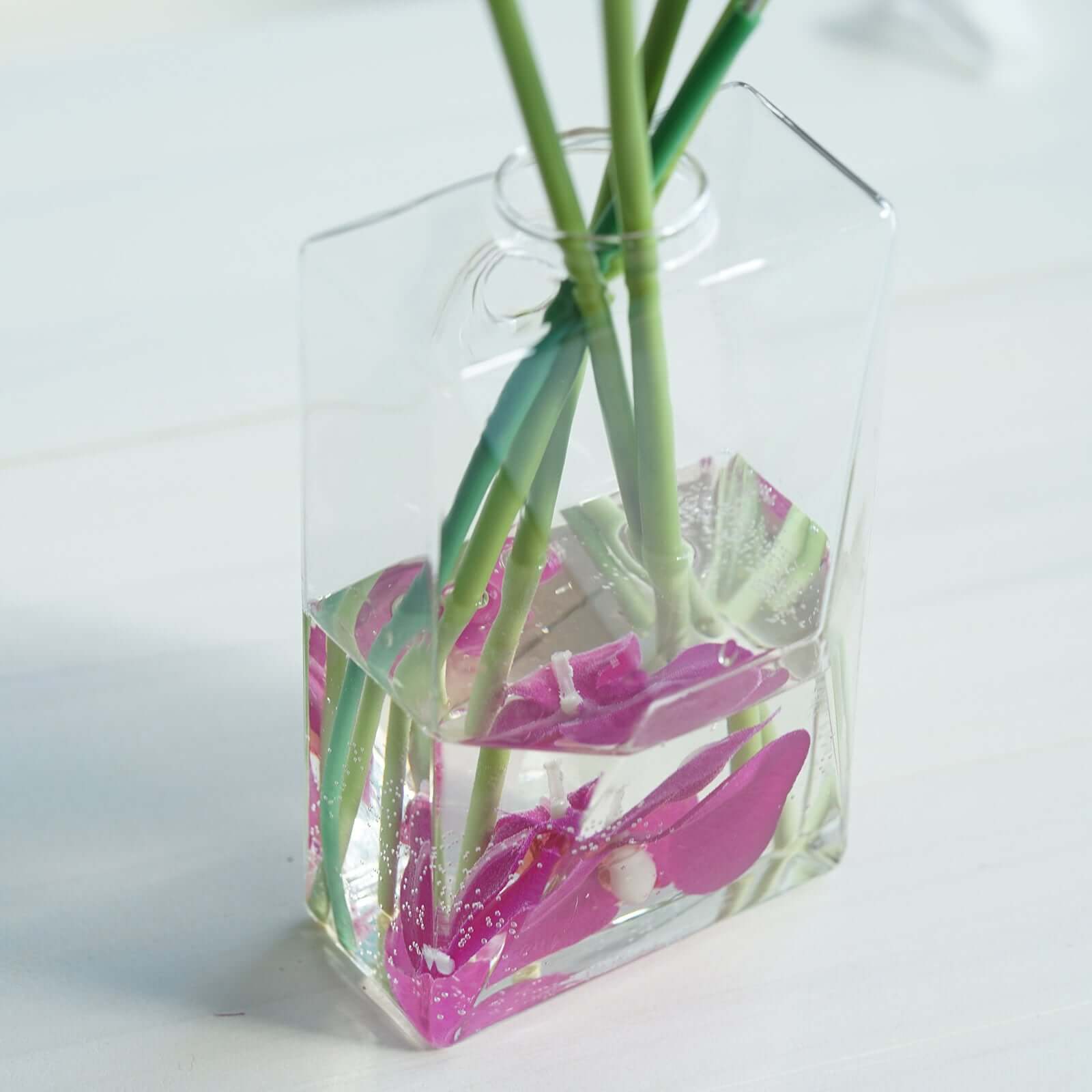 3 - Pack Glass Wall Vase Hanging Trapezoid Design Indoor Planters - Modern Wall Mounted Terrariums for Living Spaces - Linen Luxes