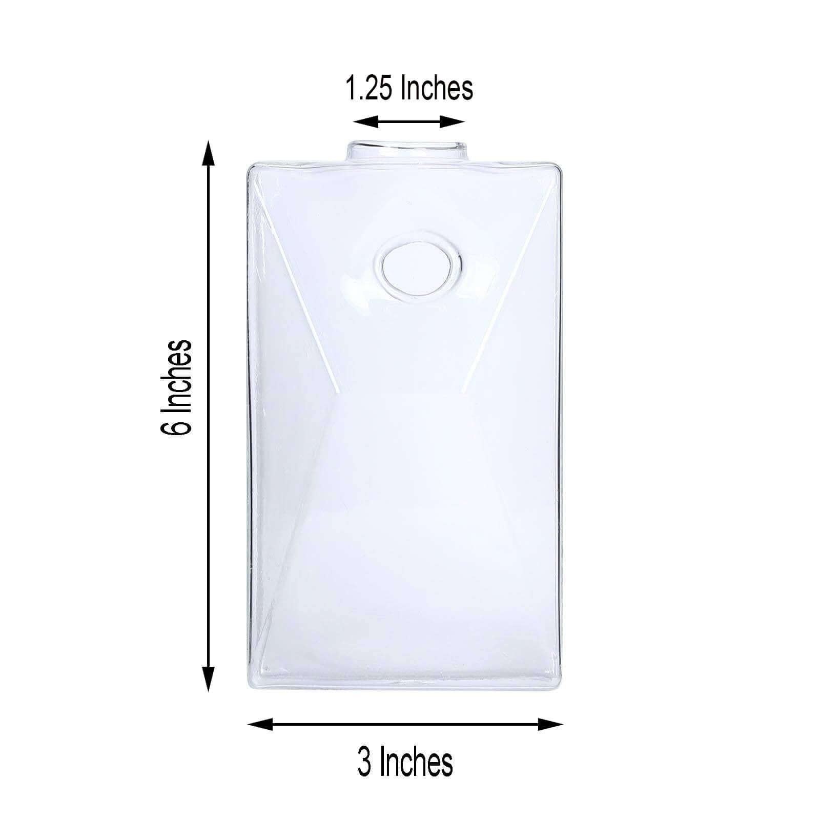 3 - Pack Glass Wall Vase Hanging Trapezoid Design Indoor Planters - Modern Wall Mounted Terrariums for Living Spaces - Linen Luxes