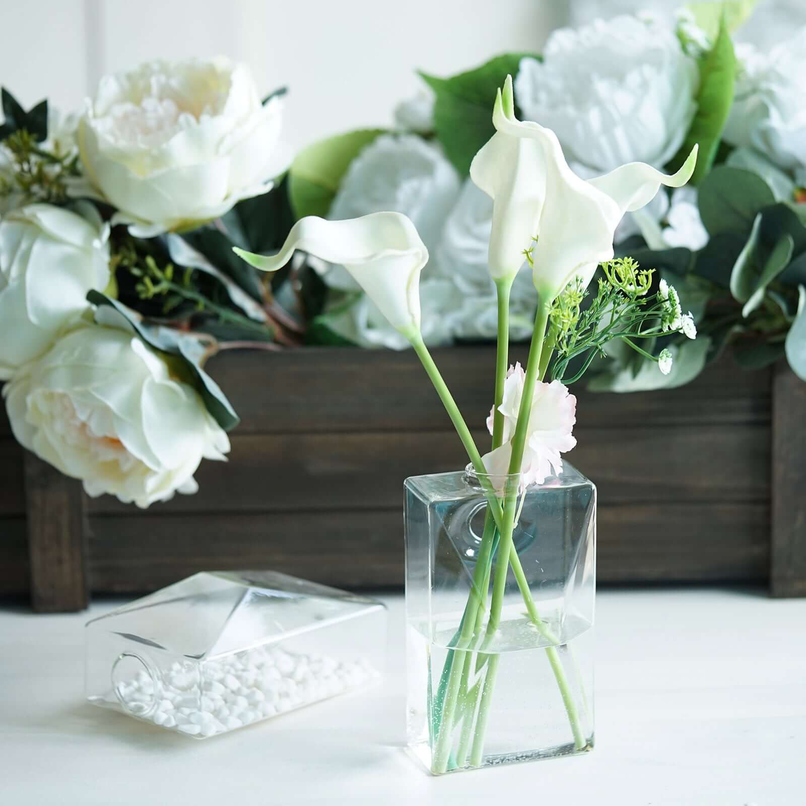 3 - Pack Glass Wall Vase Hanging Trapezoid Design Indoor Planters - Modern Wall Mounted Terrariums for Living Spaces - Linen Luxes