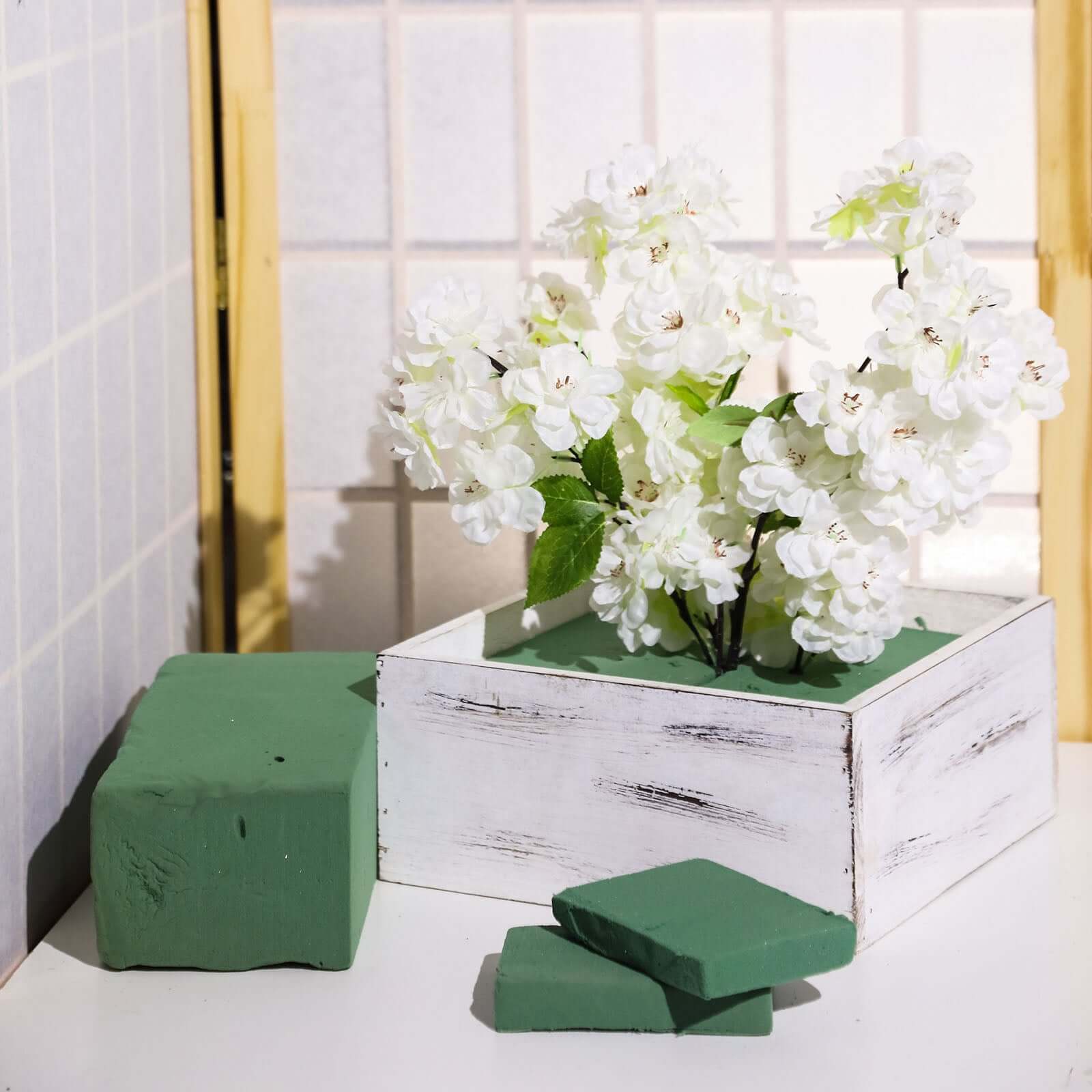 3 Pack Green Wet Floral Foam Bricks, Flower Arrangement Foam Blocks - Linen Luxes