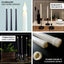 3 - Pack LED Decorative Lighting Warm Flickering Black - Flameless Taper Candles 11" - Linen Luxes