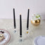 3 - Pack LED Decorative Lighting Warm Flickering Black - Flameless Taper Candles 11" - Linen Luxes