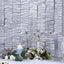 3 Rolls 28ft Silver Ruffled Tissue Paper Party Streamers, Crepe Paper Backdrop Decorations - Linen Luxes
