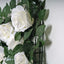 3 Sq ft. Easy - Install White Silk Rose Flower Mat Wall Panel Backdrop - Linen Luxes