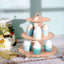 3 - Tier Cardboard Cupcake Stand Blush - Sturdy & Collapsible Dessert Treat Tower with Gold Scalloped Rim for Baby Shower Wedding & Party Decor 13" - Linen Luxes