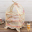 3 Tier Cardboard Cupcake Stand White/Peach Birdcage Style - Charming Reusable Cake Display Holder with Floral Print for Dessert Bars Afternoon Teas & Party Decor 18"