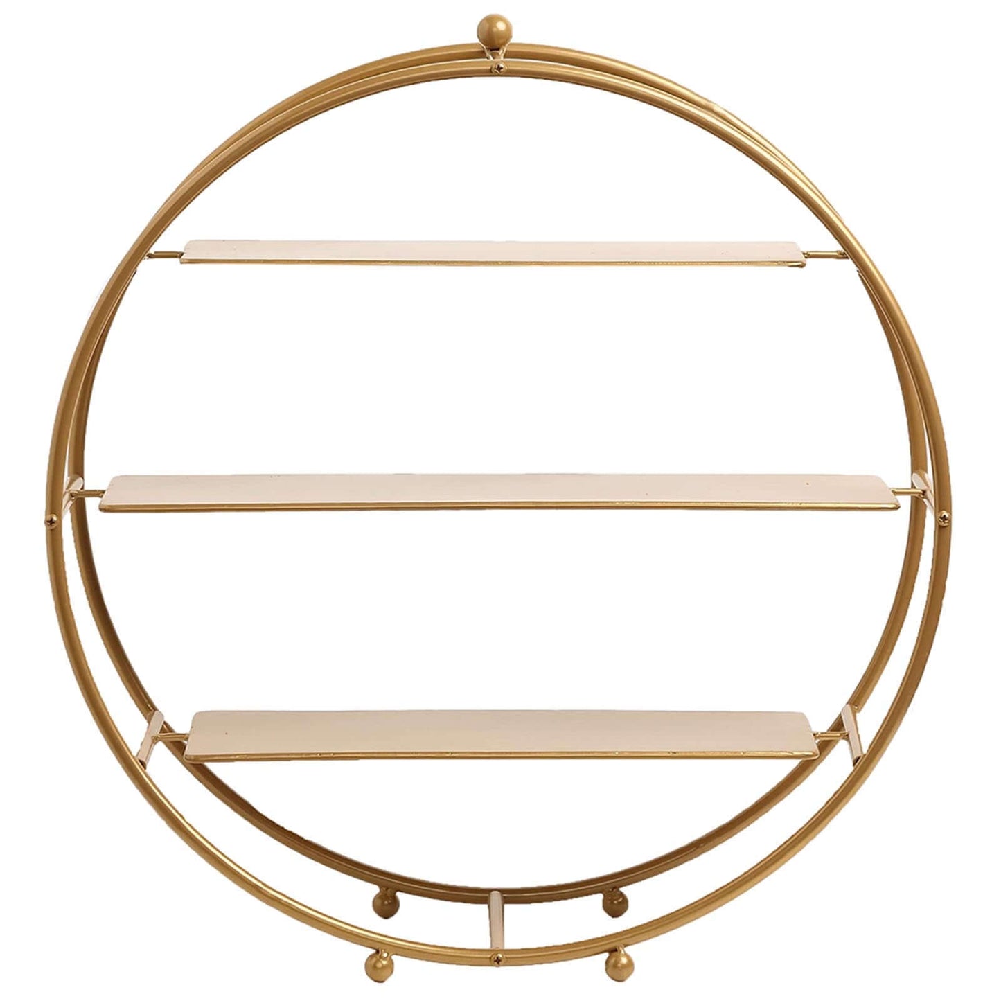 3 - Tier Metal Round Cupcake Stand Matte Gold - Stylish Dessert Holder Appetizer Display for Modern Weddings Dessert Buffets & Celebrations 21" - Linen Luxes