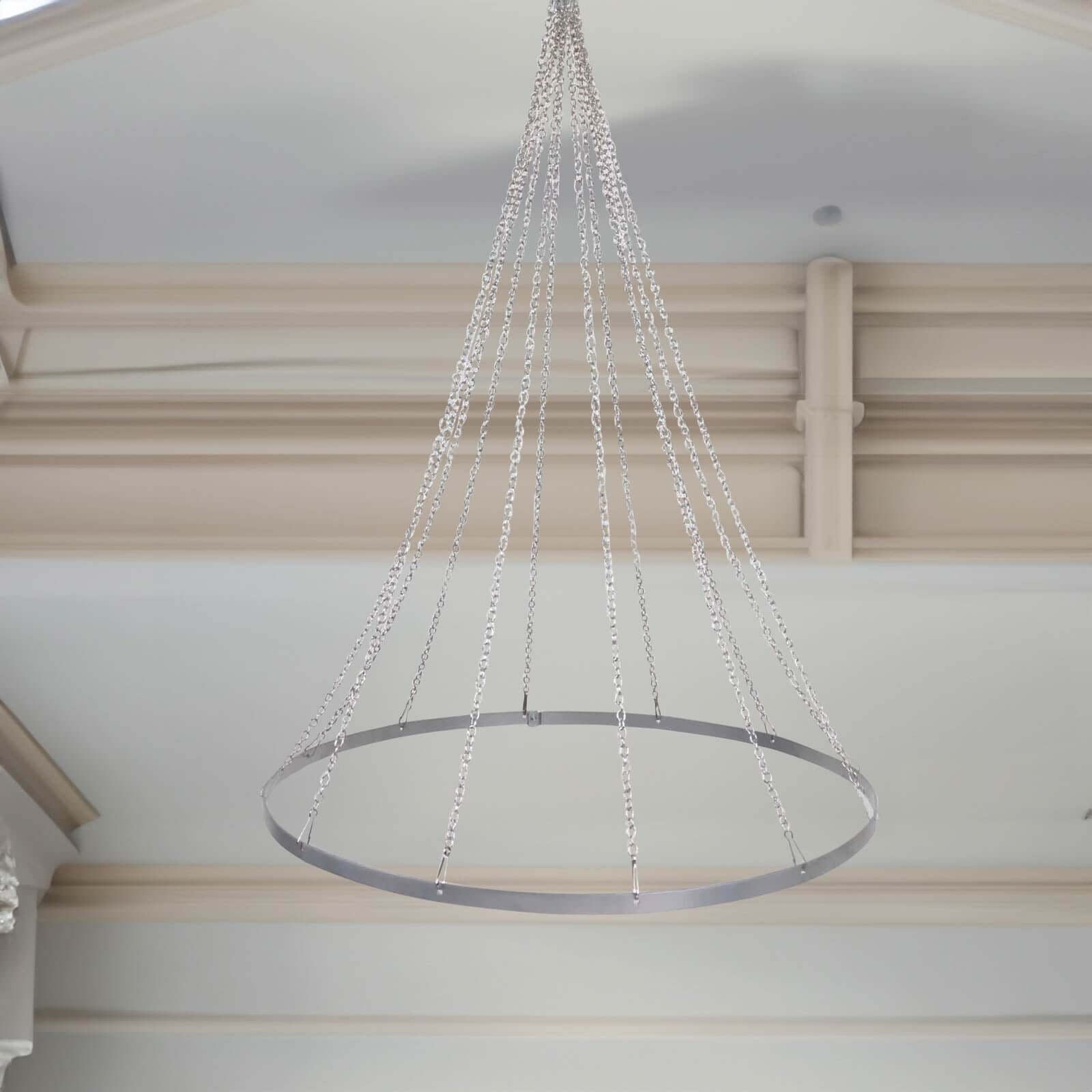 30" Hanging Hoop Ring Hardware For 12 - Panel Ceiling Drapes and FREE Tool Kit - Linen Luxes