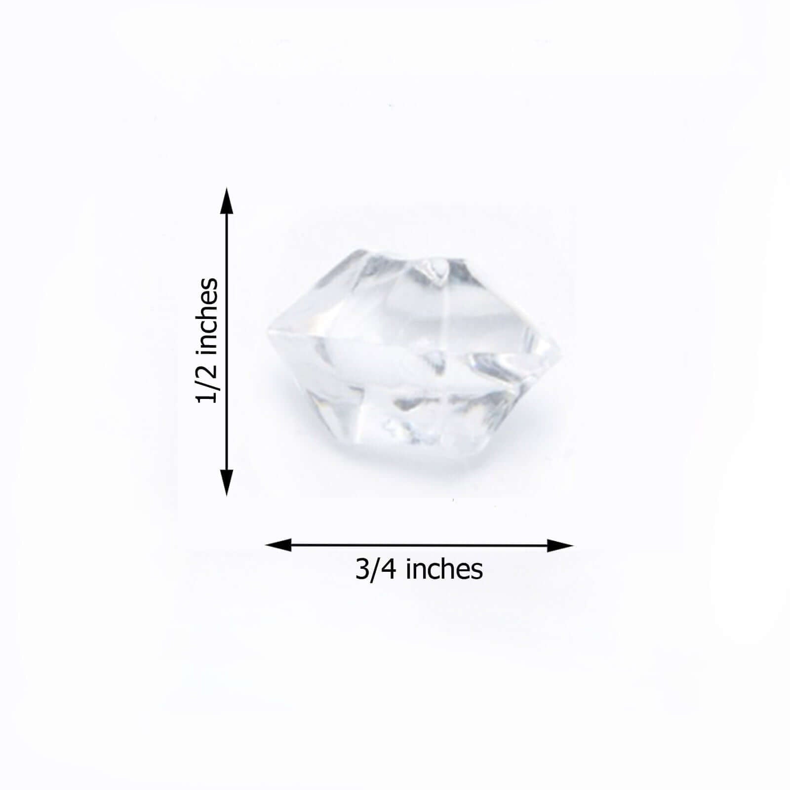 300 Pcs Acrylic Ice Bead Vase Fillers Large Clear - Stylish DIY Craft Crystals for Event Decor & Wedding Tables - Linen Luxes