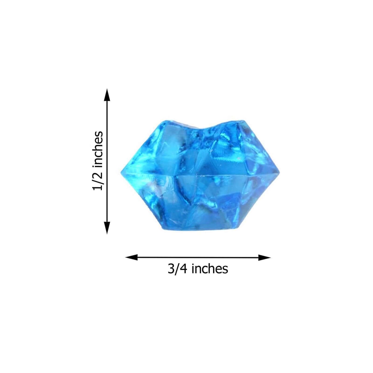 300 Pcs Acrylic Ice Bead Vase Fillers Large Ocean Blue - Stylish DIY Craft Crystals for Event Decor & Wedding Tables - Linen Luxes