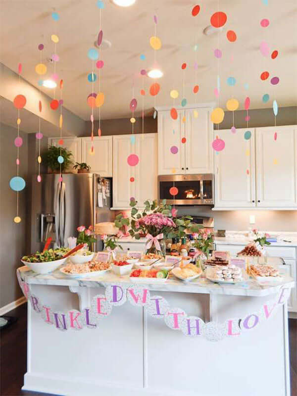 300 Pcs Metallic Foil Baby Shower Table Confetti, Pink Festive Party Sprinkles Cute Design - Linen Luxes
