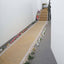 30ft Natural Jute Burlap Aisle Runner with White Floral Lace Borders - Linen Luxes