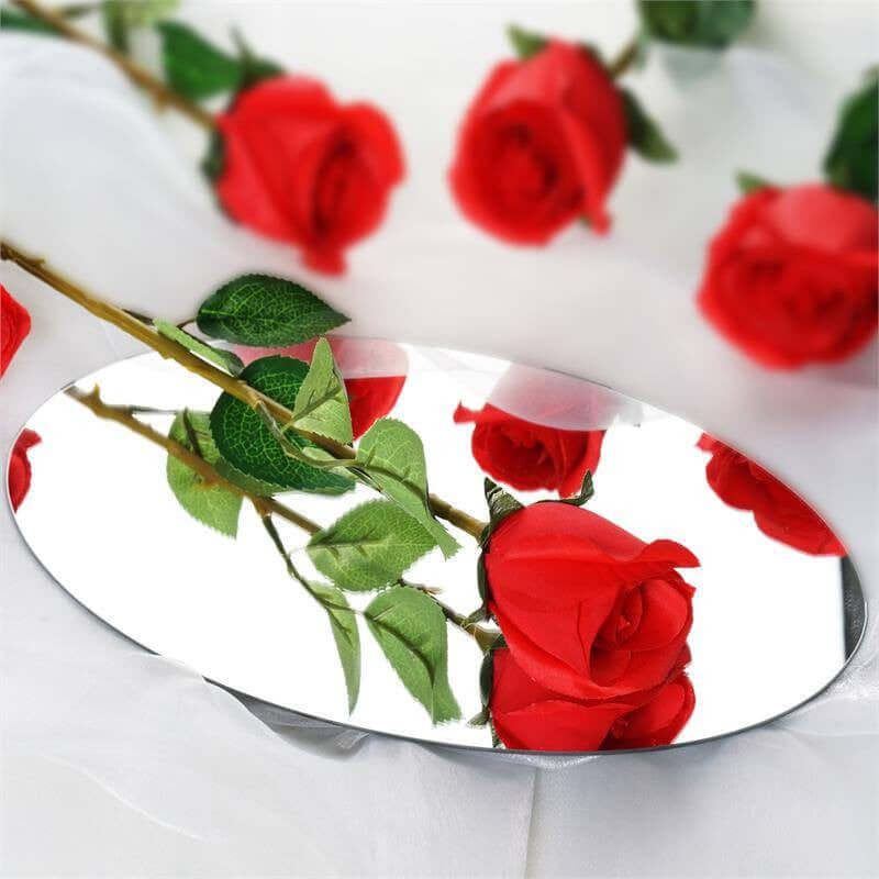 31" 24Pcs Red Long Stem Artificial Silk Roses Flowers - Linen Luxes